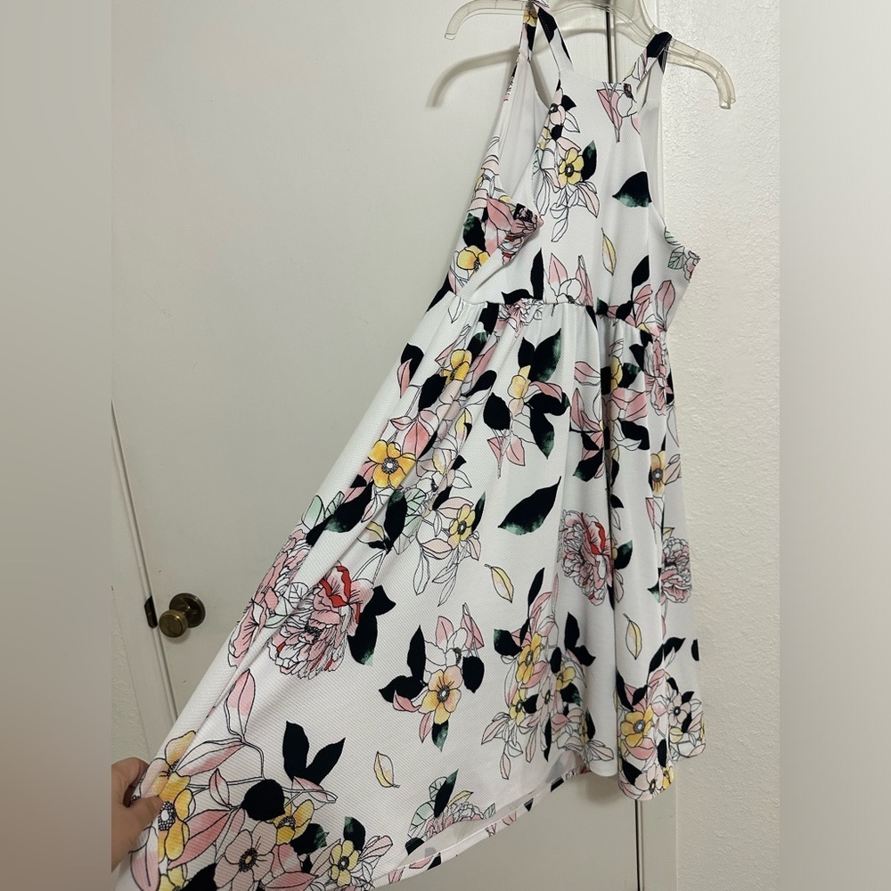 Torrid Mini Textured Knit Floral Skater Dress Sz 00 (10)M/L - Picture 5 of 8